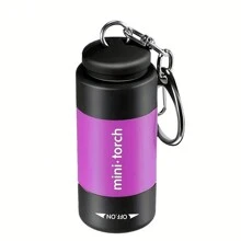 XIANG YU 1pc USB Rechargeable Mini Rotary Switch High Brightness LED Flashlight Keychain For Nighttime, Illumination, Outdoor Use Halloween Car Accessories Bag Charm Backpack For School Cute Goth Y2k - Multicolor - View 14