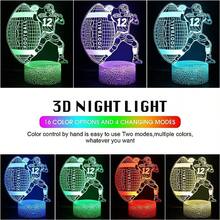 1pc Colorful Football Team Night Light, LED Energy-Saving Desk Lamp With USB Plug, Novelty Gift For Sports Enthusiasts - White - View 4