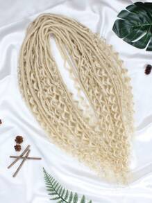 24" 3 In 1 Mixed Double Ended Dreadlock Extensions 15 Strands Handmade Synthetic DE Dreadlock Extensions Sets Hippie Dreadlock Style For Woman