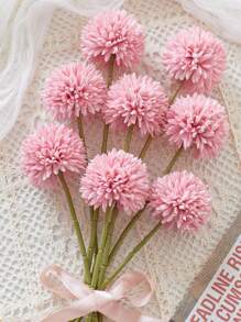 8/16 件人造菊花球花蒲公英绣球花束礼物送给朋友新娘婚礼花束装饰适用于家庭办公室咖啡馆派对婚礼装饰