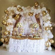 Kit Decoración De Globos Para Cumpleaños Eventos Fiestas - Blanco - Ver 10