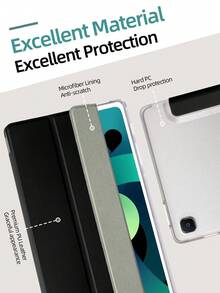 1入組簡約黑色保護套，適用於三星Tab A7lite，適用於8.7英寸（T225）型號，輕巧，具有喚醒功能，2種支架模式，方便繪畫和閱讀。 - 黑色 - 查看 7