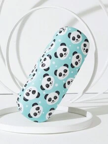 1pc Panda Shaped Cute & Portable Triangle Glasses Case - Blue - View 2