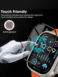 5件/包 防爆全覆盖曲面复合膜 碳纤维纹理 黑边 适用于Apple Watch 38/40/42/41/45/49mm 送给返校学生的礼物