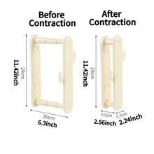 1 pieza Perchero de almacenamiento con diseño de cactus de dibujos animados, retráctil, sin taladro, montado en la pared, estante de almacenamiento multifuncional - Verde - Ver 8