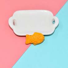 魚形餅乾和鯛魚燒 Diy 玩具食品配件 適用於奶油粘土文具盒、家居裝飾