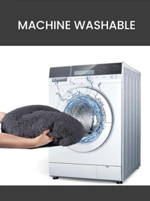 1pc HUITAIYANG Plush Solid Color Non-Detachable Pet Nest, Soft & Comfortable, Machine Washable, Suitable For Cats & Small/Medium Dogs, For Daily Use And Outdoor Carrying - Dark Grey - View 8
