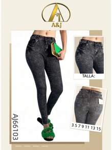 Heather Gray Denim Pants - 灰色 - 查看 1