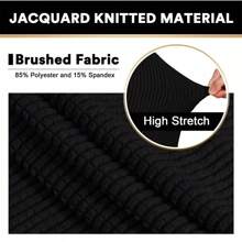 Funda De Sofá Cama Protectoras Grandes Cubre Salas Elásticas - Negro - Ver 5