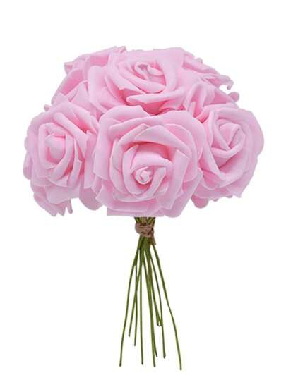 5/10/15/20/25/30pcs/Set Pink Artificial Flowers, Minimalist PS Foam Decorative Flowers, Home Decor (OPP Packaging)