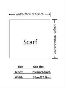 1塊女款絲綢雪紡70x70cm方形圍巾兼用頭巾、頭帶，適合日常穿搭、髮饰，打造時尚造型 - 卡其色 - 查看 4
