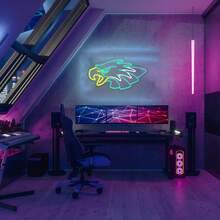 1pc Eagle Neon Light Sign, Green Led Light Sign, Wall Decor Animal Eagle Decorative Lamp For Room Decoration, Birthday Party, Gift, Aesthetic - Eagle-42*24cm - View 5