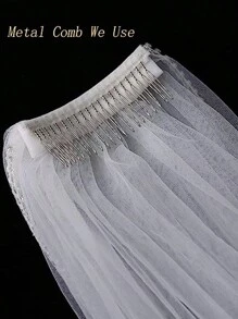 Flower Embroidery Bridal Veil Halloween Wedding Veil For Bride