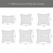 Juego De Funda De Almohada Cuadrada Decorativa A Rayas De Pana Negra Suave Y Lisa Para Cojín, Sofá Y Dormitorio (núcleo De Almohada No Incluido), 1 Ud. - Negro - Ver 3