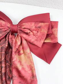 1pc Women's Elegant Tree Pattern Bow Hair Clip - Multicolor - View 3