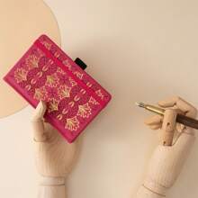 1本子彈筆記，A6點格筆記本，點格筆記本日記本，布面硬皮覆蓋的點格日記筆記本，點格日記筆記本，160gsm厚紙點格筆記本套裝 - 紅色 - 查看 1