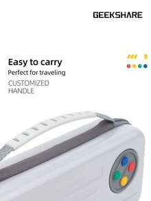 GeekShare 復古時光機設計大容量硬殼旅行便攜包,相容於開關/開關 Oled 控制台及配件 - 灰色 - 查看 4