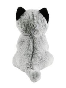 1隻發光灰色哈士奇毛絨玩具,卡通軟動物娃娃,生日禮物 - 灰色 - 查看 9