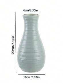 1 件室內裝飾花瓶,創意乾燥花插入裝飾品 Pe 花瓶 - 藍色 - 查看 7