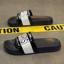 男士夏季eva拖鞋,防滑抗臭,適用於戶外和室內使用 - 黑色鏡面 - 查看 2