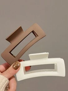 1-3pcs/Set Ladies Black/White Minimalist Style Square Big Size Plastic Hair Claw Clip, Fashionable And Versatile, Elegant And Upscale Hair Accessory Clamp For Daily Wear, Showers, Makeup, Clothing Accessories, Hairstyles, Dressing, Etc. Casual Summer Hair Clips Hair Jaw Clip Hair Clamps Hair Clutch Hair Catcher Clip, School Stuff, College Fall Winter Hair Accessories For Women For Vacation Outfits Woman - Multicolor - View 4