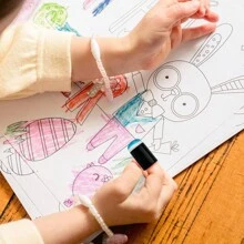 10pcs/Set Finger Sponge Stamping Drawing Painting Brush With Foam Tip For Ink, Color Pens, Diy Cards, Art & Crafts - Black - View 6