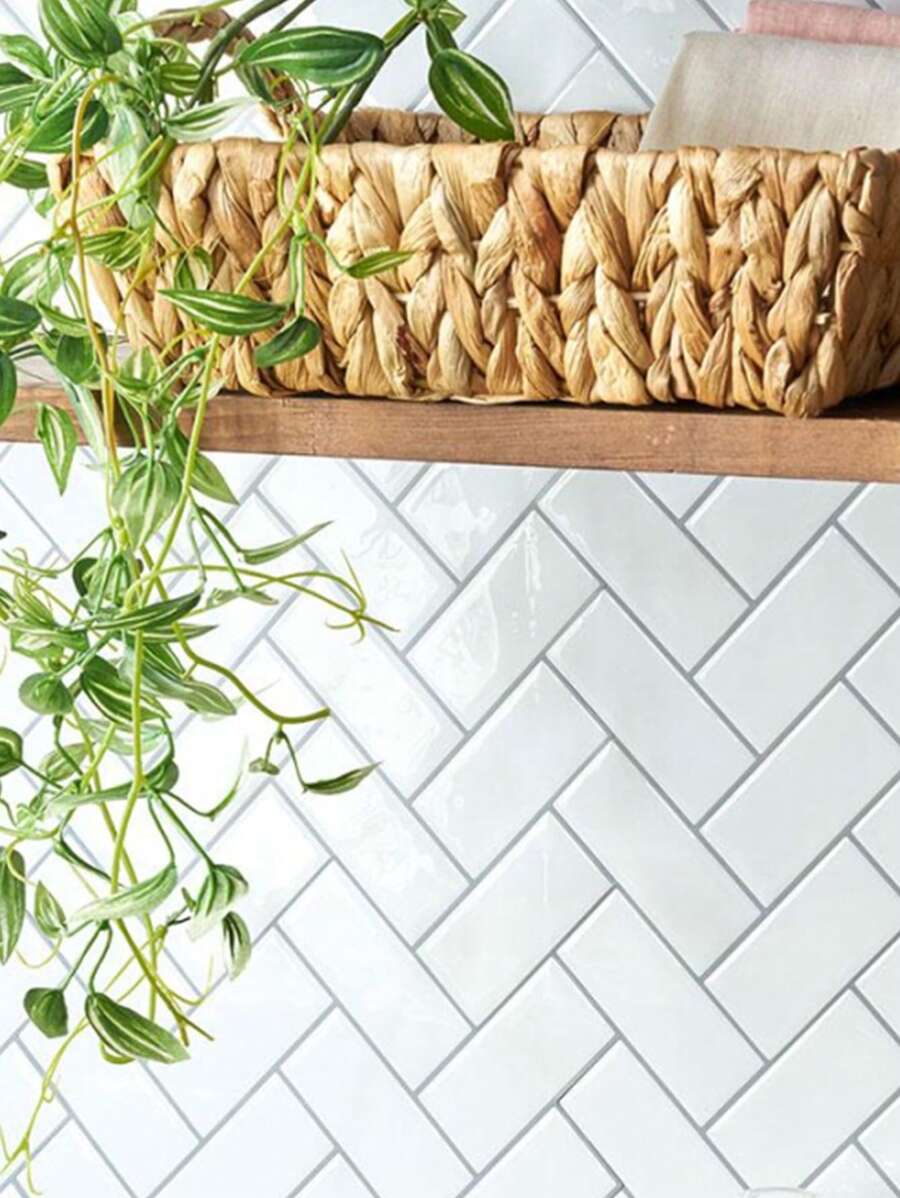 4 Sheets/10 Sheets/20 Sheets Peel And Stick Backsplash Tile Herringbone