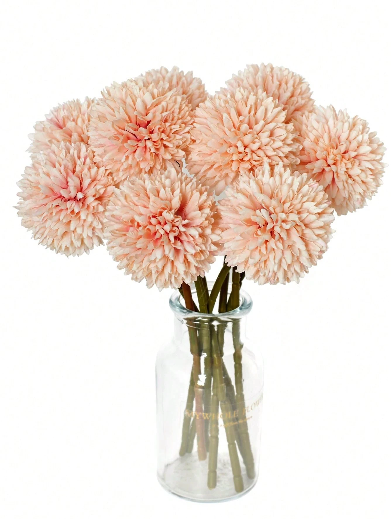 1/4/8/16pcs Artificial Chrysanthemum Ball Flowers Dandelion Hydrangea