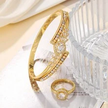 鑽石氧化鋯裝飾手鐲,適合女性參加派對、宴會和婚禮 - 1 - 查看 3