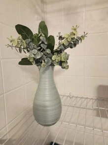 1 件室內裝飾花瓶,創意乾燥花插入裝飾品 Pe 花瓶 - 藍色 - 查看 1