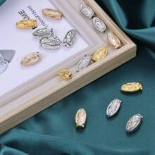 12pcs 4-Color Virgin Mary Praying Christian Catholic Beads Metal Charms - Multicolor - View 4