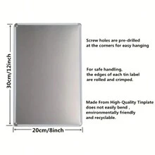 1pc, Ice Cold Beer Metal Tin Sign (8''X12''/20cm*30cm), Vintage Plaque Garden Kitchen Beer Bar Pub Man Cave Poster Iron Wall Sticker Decor - 5 - View 4