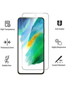 3入組SAMSUNG適用HD全屏覆蓋屏幕保護膜 - 白色 - 查看 4