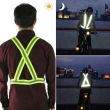 DRESBE Reflective Vest Gear Unisex Warning Vests Adjustable Laser Safety Band For Night Running Cycling Jogging Walking - màu xanh lá - Xem 4