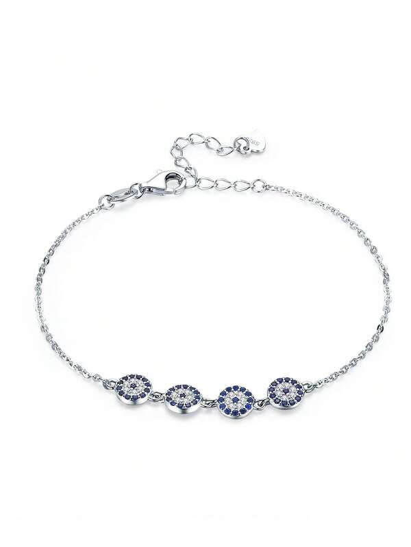 Kaletine سوار فضة عيار 925 مرصع بالزركونيا، هدية عيد ميلاد أو ذكرى زواج أو مناسبة