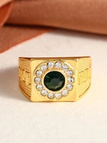 Nhẫn nam trang trí bằng đá rhinestone nhiều màu đồng thời trang Punk cho vẻ ngoài sành điệu - Nhiều màu - Xem 4