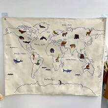世界地圖掛布,教育類布料,家居牆飾布料,拍照用布幕,帆布牆布 - 動物 - 查看 5