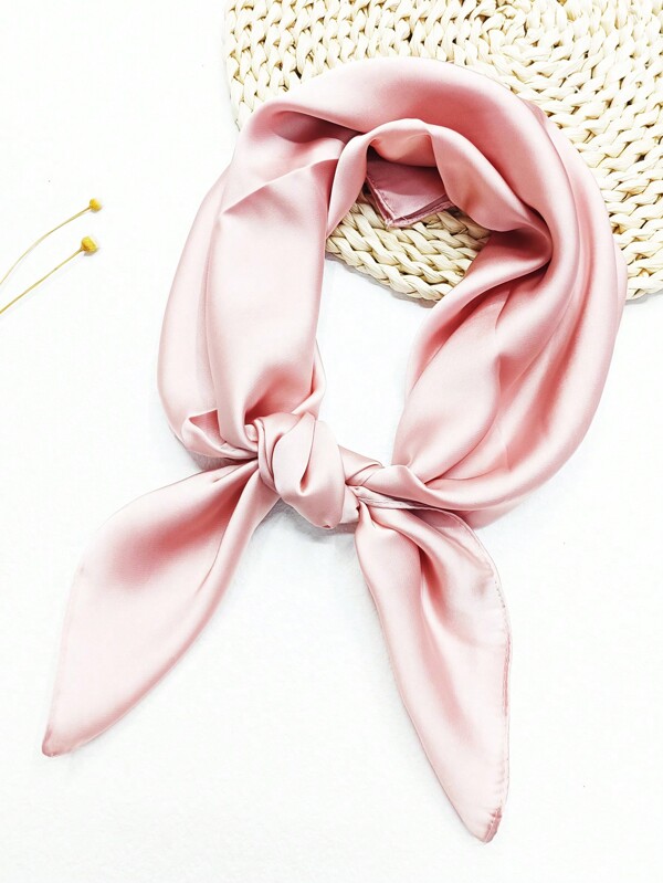 1pc Women's Silky Chiffon 70x70cm Square Scarf Headband, Suitable For Daily Use Bandana,Hair Band,Head Band Ideal For Dressing Up Your Look