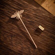 1個商務風蜜蜂和小楓葉裝飾胸針,適合男女日常佩戴 - 楓葉金黃色 - 查看 3