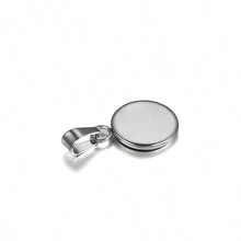 10 st./verpakking Roestvrij Staal Convex Circulaire Basisinstelling Bezel Leeg Hanger Hanger Voor Doe-Het-Zelf Sieraden Maken Accessoires