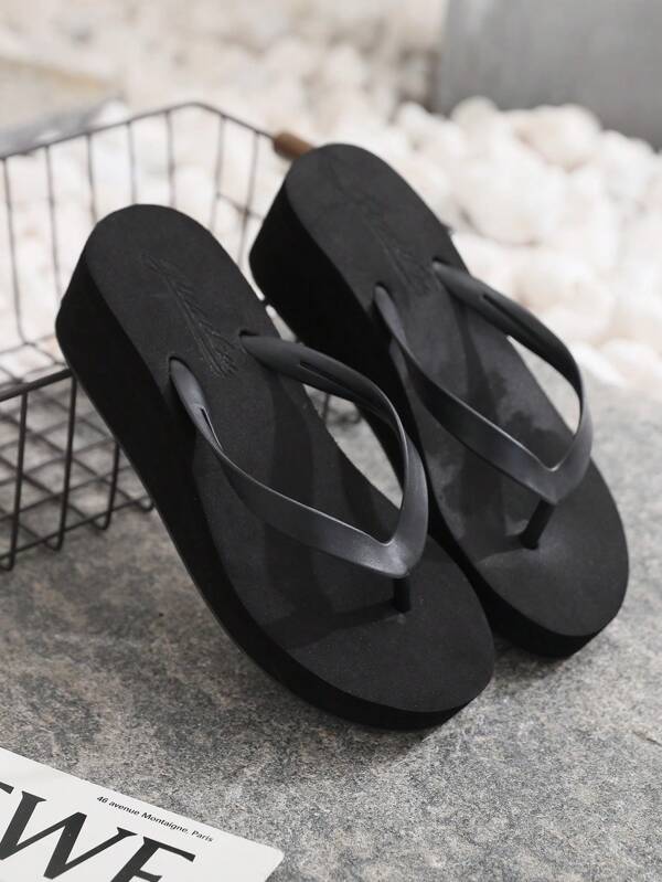 Tongs Minimalistes Pour Femmes En Eva Pour La Plage En Extérieur Avec Semelle Antidérapante En Tpr, Parfaites Pour Les Vacances