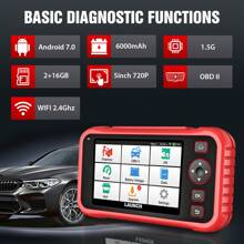 最新的launch Crp123e Plus Obd2掃描儀,支援所有系統診斷工具,兩年免費wi-fi升級,abs/srs/tcm/engine - 黑紅色 - 查看 4