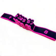 高彈性多功能瑜伽輔助伸展帶,舞蹈帶和張力帶 - 玫紅色 - 查看 7