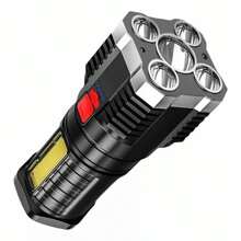 Lampara Led De Mano Recargable,linterna,mano,tactica,noctura - Negro - Ver 1