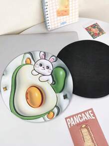 帶橡膠底的圓形滑鼠墊,筆記型電腦便攜式鍵盤墊,辦公室防滑遊戲桌墊,小尺寸 - 彩色 - 查看 1