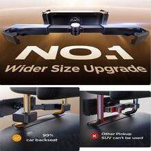 Car Headrest Mount, Tablet Headrest Holder - Stand Cradle Compatible With Devices Such As IPad Pro Air Mini, Galaxy Tabs, Other 4.7-10.5" Cellphones And Tablets - Black - Black - View 7