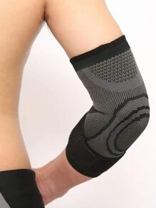 1 pieza Almohadilla protectora de codo para gimnasio y deporte, Vendaje elástico de soporte para el codo, Manga para el brazo para deporte al aire libre, baloncesto - Negro - Ver 6