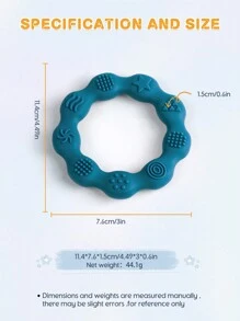 2入組帶環設計的矽膠紓壓咬咬玩具,適用於嬰幼兒 - 彩色 - 查看 8