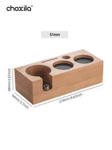 1個咖啡壓膜支架,咖啡壓膜支架,帶有防滑底座的木制咖啡壓膜架,51/58mm木制壓粉篩架 - 櫸木 - 查看 5