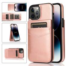 Luxury Leather Phone Case Compatible With Iphone Sam Sung Galaxy Hua Wei Card Slot Stand Holder Shock Cover